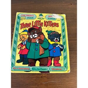 Peter Pan Records Three Little Kittens 45 RPM Extended Play Record 1406